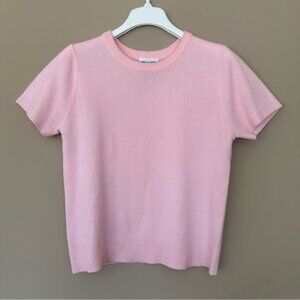 Vintage Blair Women M Pastel Pink Light Sweater Short Sleeve Coquette Barbiecore